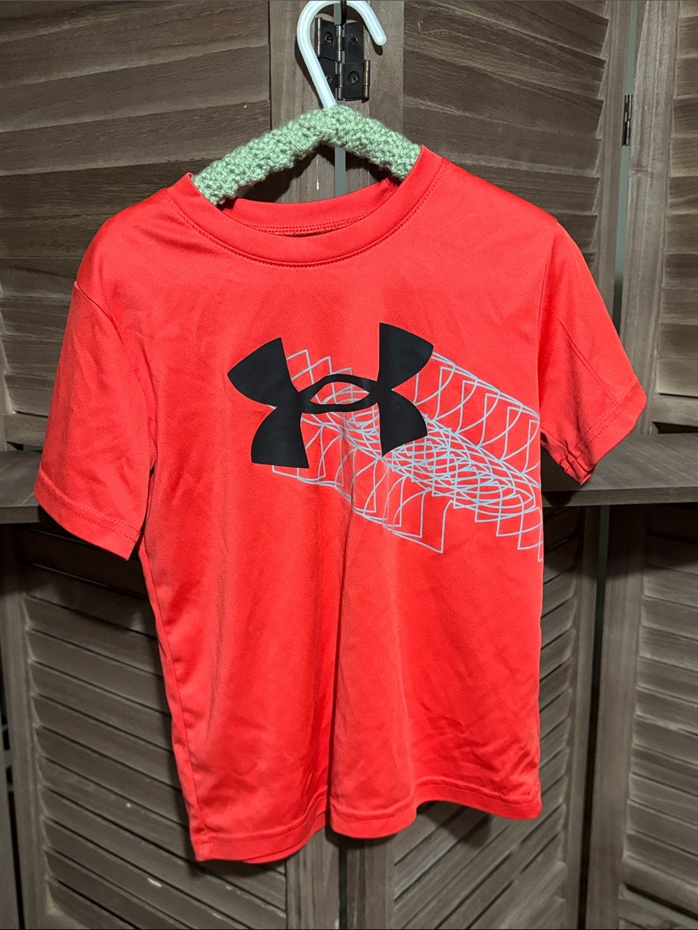 Under Armour Red Short-Sleeve Tee with Black Logo